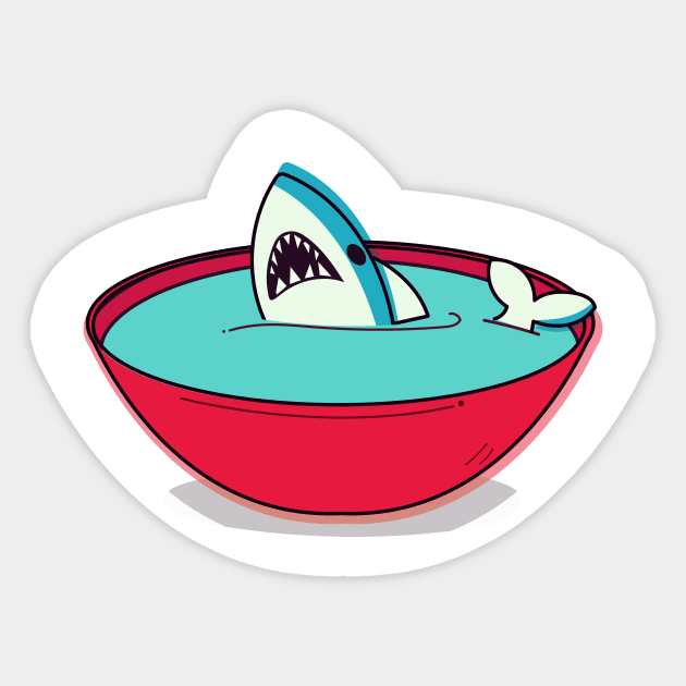 Shark Fin Soup Sticker by nickemporium1